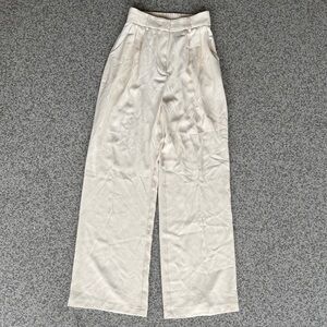 Cream Wide-Leg Trousers